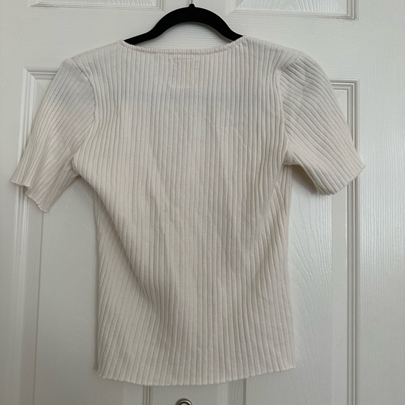 ForDays Ribbed V neck short sleeve tee - Picture 5 of 5